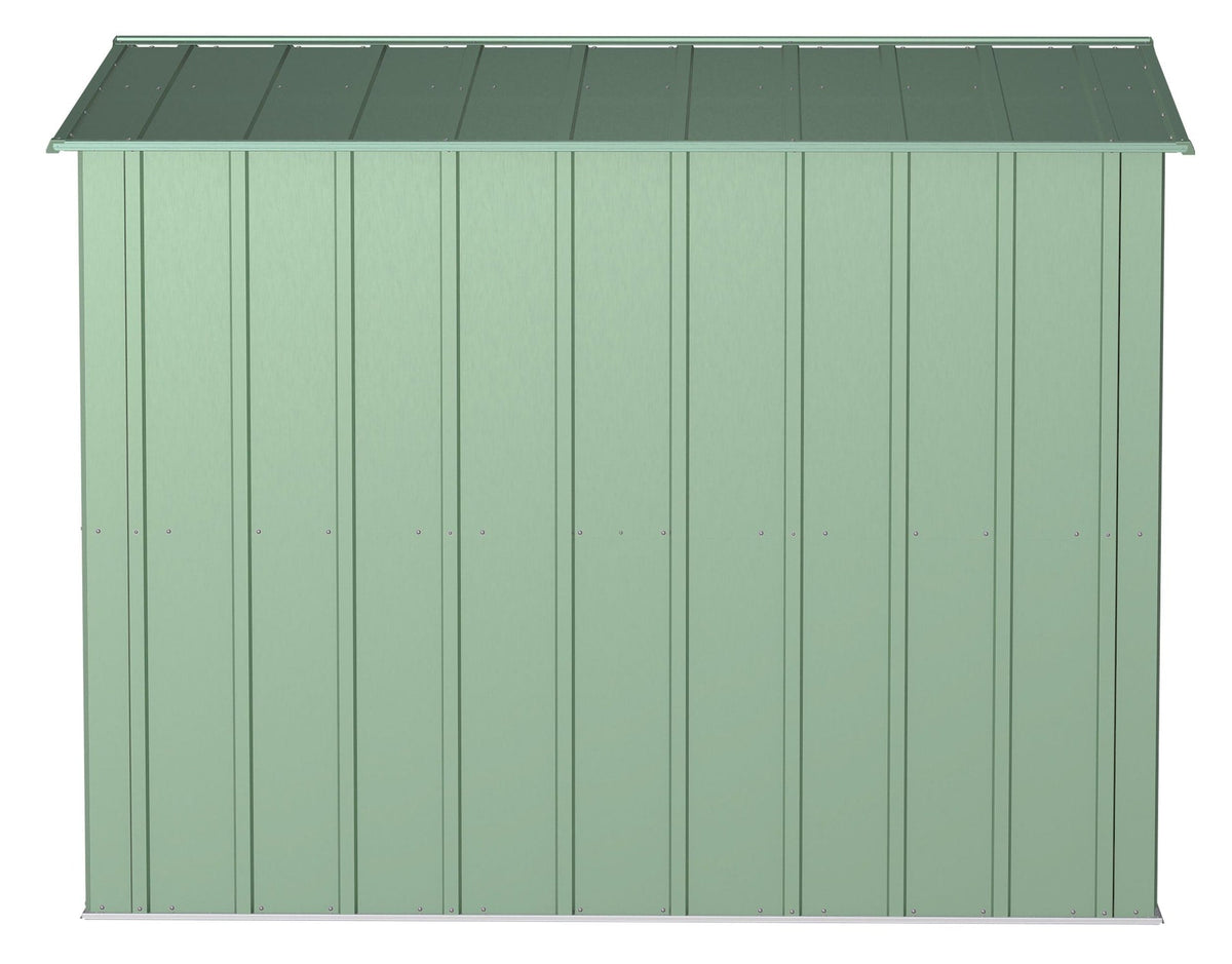 Classic Galvanized Steel Storage Shed, Sage Green, 8-ft x 8-ft