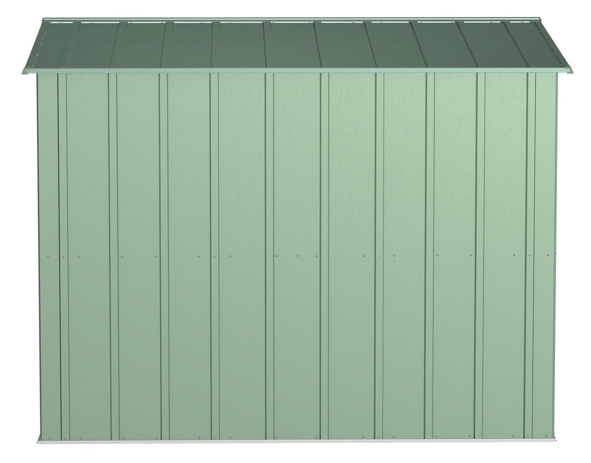 Classic Galvanized Steel Storage Shed, Sage Green, 8-ft x 8-ft