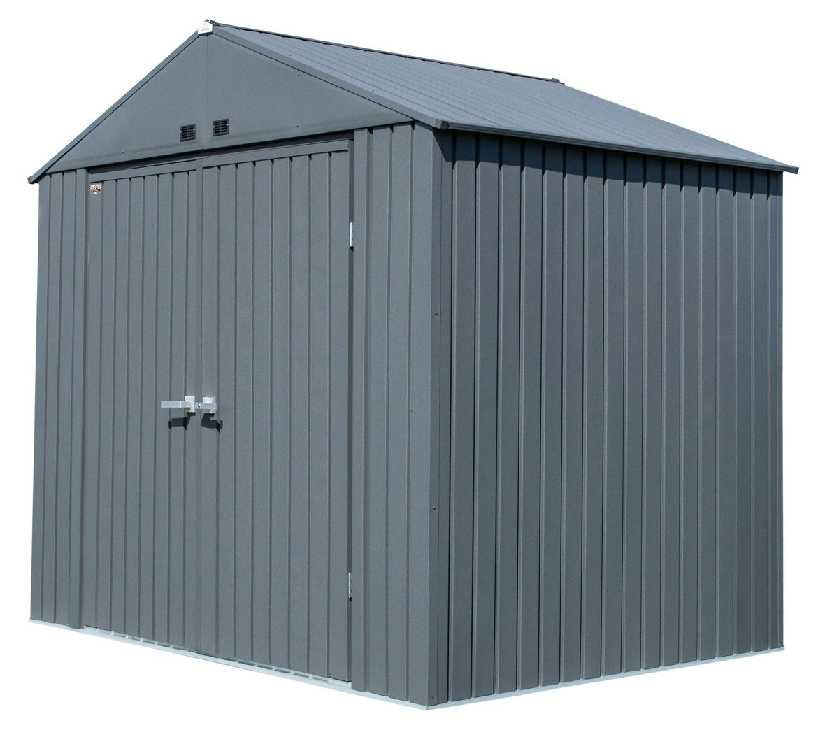 Elite Steel Storage Shed, Anthracite, 8-ft x 6-ft