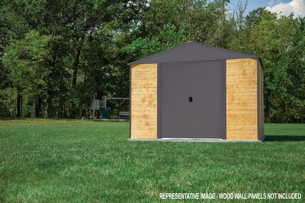 Ironwood Steel Hybrid Shed Kit, Anthracite, 8-ft x 8-ft