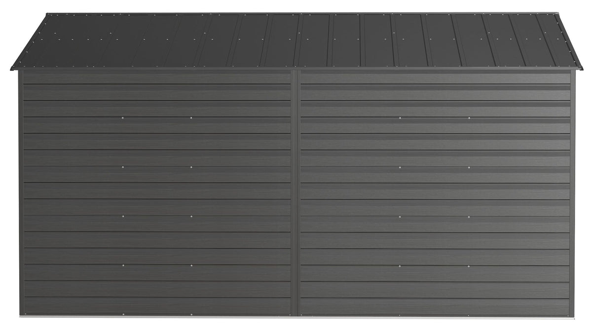 Select Galvanized Steel Storage Shed, Sage Green, 10-ft x 14-ft