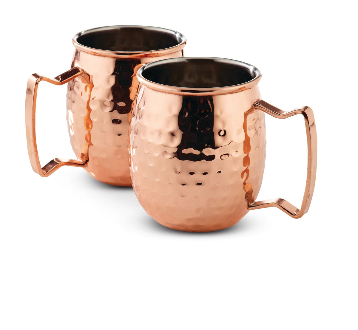 Copper-Plated Stainless Steel Mug Set, 15-oz, 2-pc