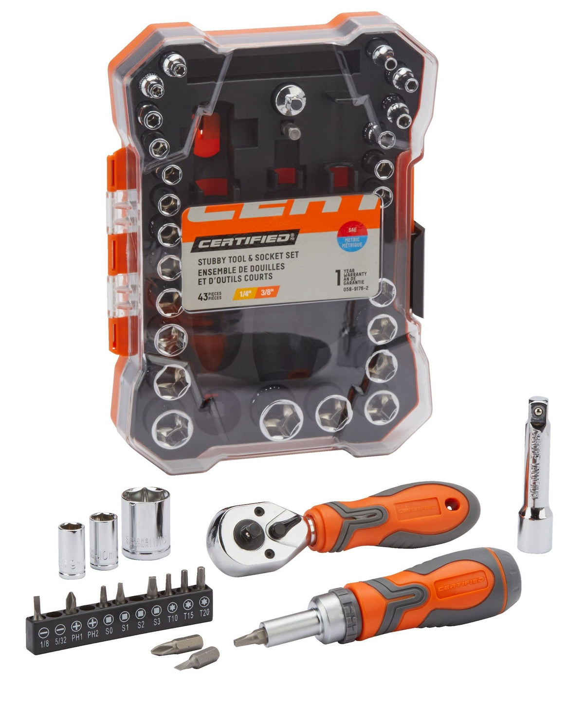 Home Repair Tool & Socket Set, 43-pc