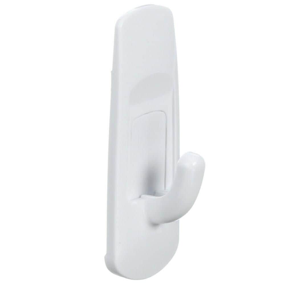 Small Utility Hooks Value Pack with Adhesive Strips, White, 1-lb, 6 Strips per Pack