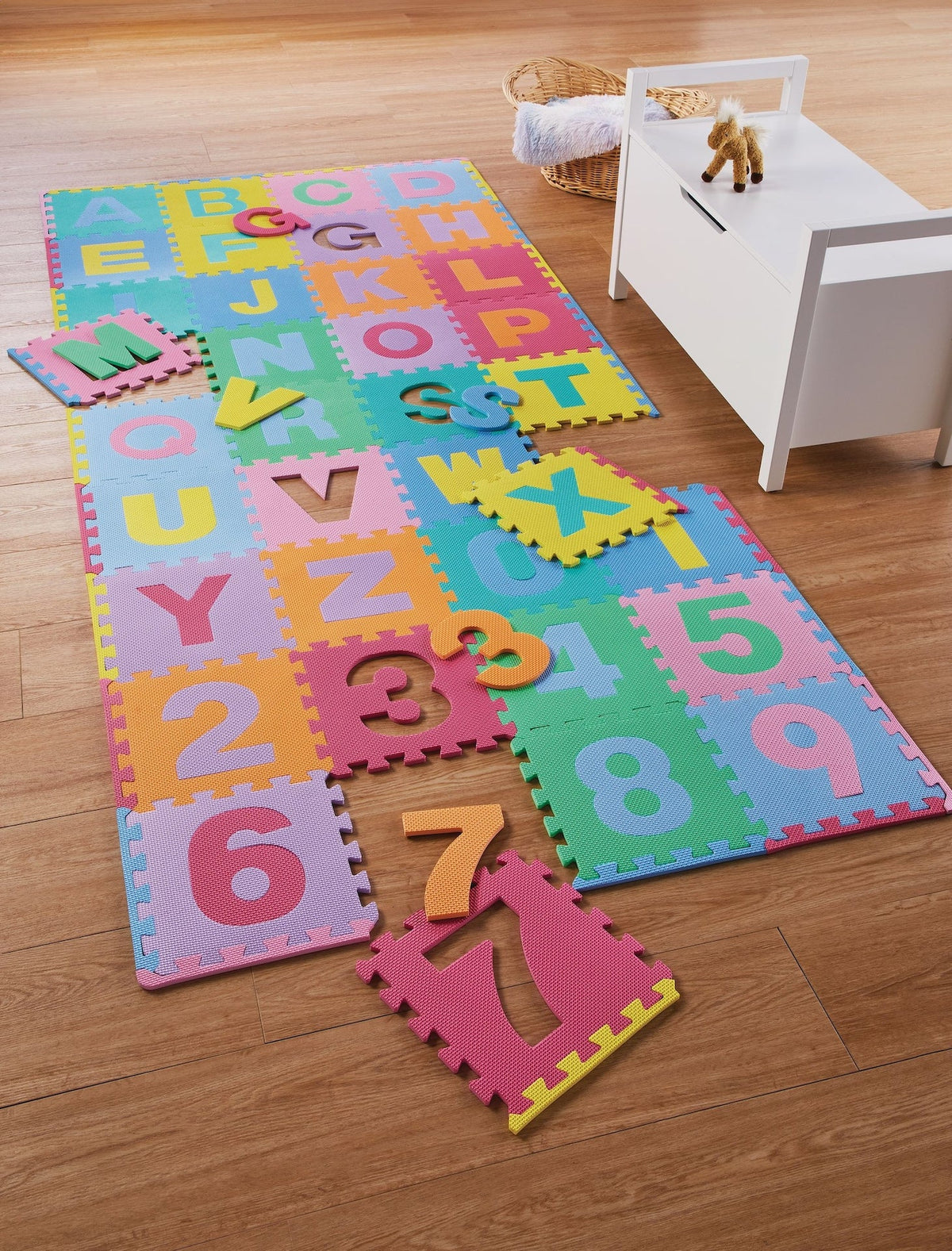 Pop-Out Alphabet Play Floor Mat, 78-pc, 7 x 4-ft, Ages 2+