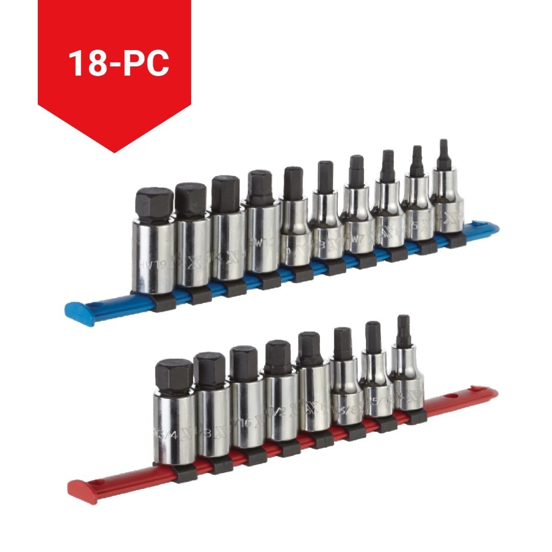 1/2-in Drive Hex Bit Socket Set, 18-pc