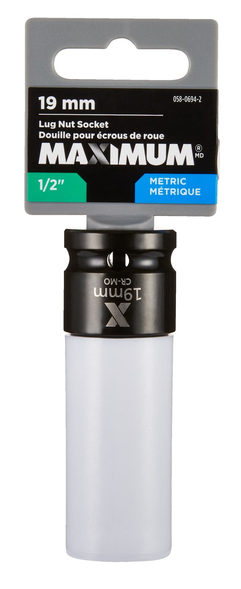 1/2-in Drive Lug Nut Socket, 19-mm