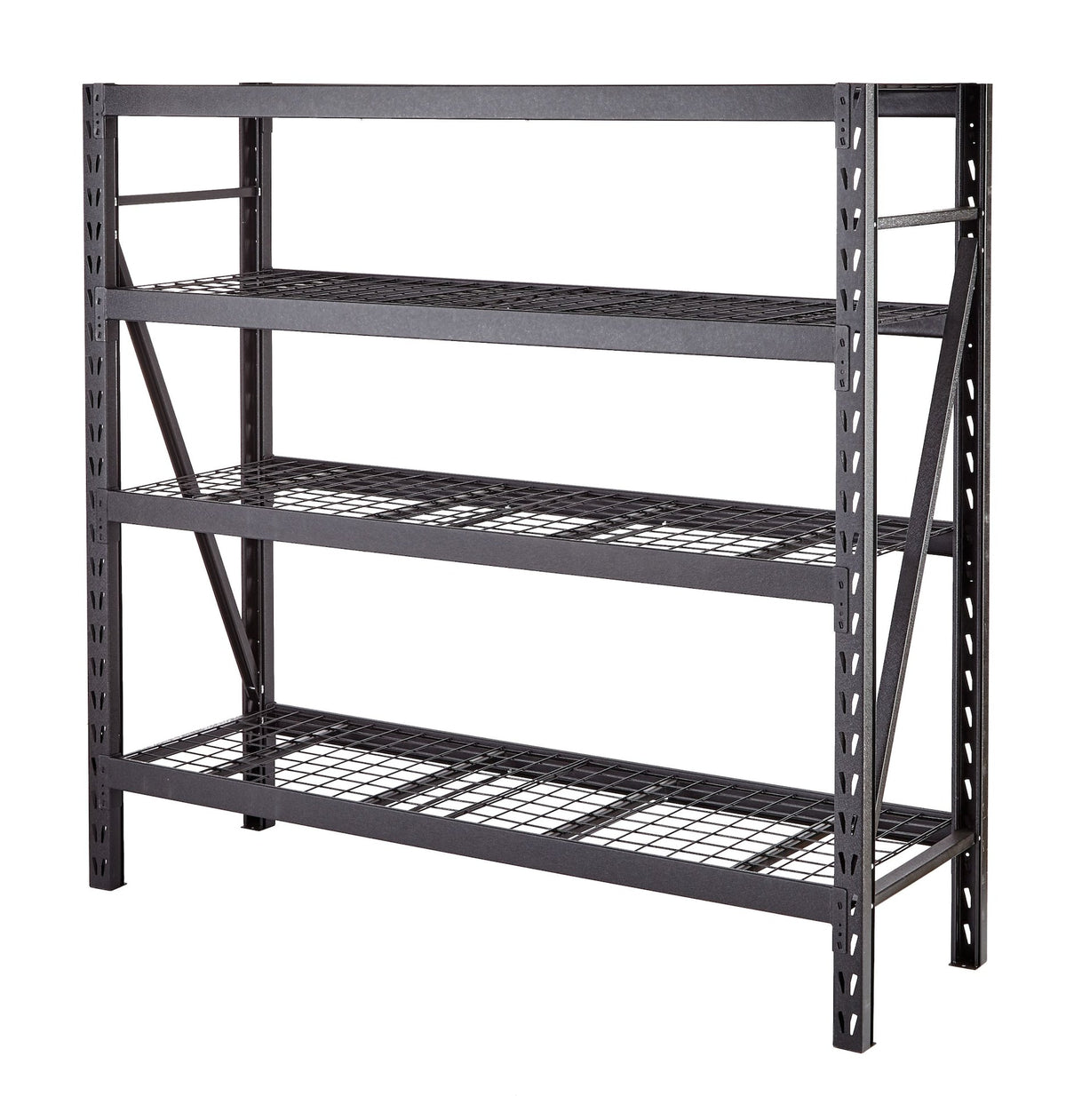 Adjustable 4-Shelf Heavy Duty Steel Metal Storage Rack / Shelving Unit, 77 x 24 x 72-in