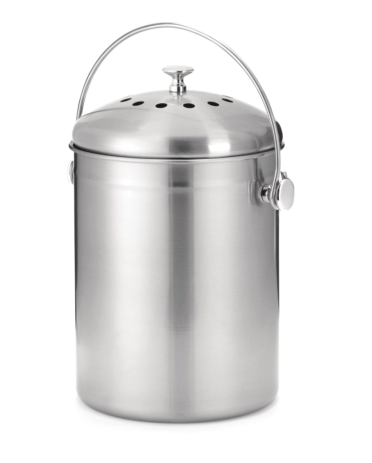 Stainless Steel Circular Compost Bin, 4-L