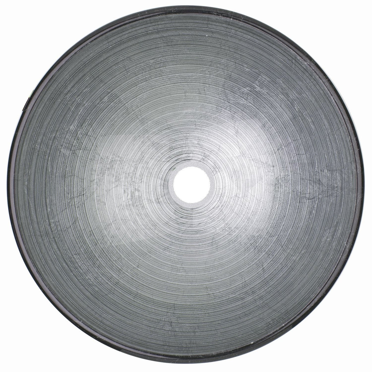 Simply Glass Round Vessel Bathroom Sink/Basin with Deep Bowl, Gray