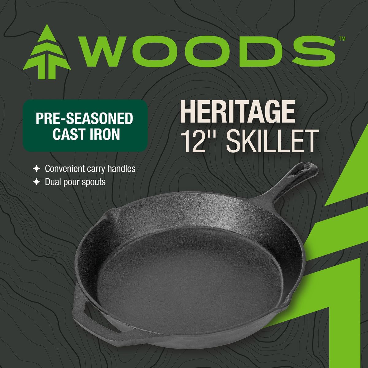 Cast Iron Camping Pan, 12-in