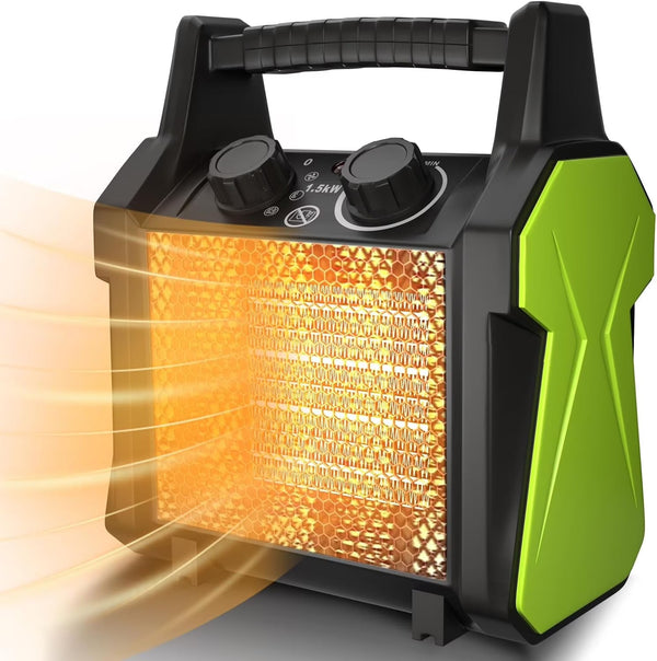 WarmHaven Outdoor Heater for Patio, Electric Space heater with Overheat Protection, 1500W Fast Heat PTC Ceramic Portable Garage Heater for... D3721