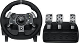 Drive Force racing car steering wheel and pedals, real force feedback function, stainless steel shift paddles, leather steering wheel cover suitable for Xbox Series X|S, Xbox One, PC and Mac - Black