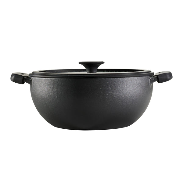 4.8 Qt Pre-Seasoned Cast Iron Kadai with Lid B3745