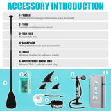 FunWater 10 ft 6 in Inflatable Stand Up Paddle Board Set – Sky Blue