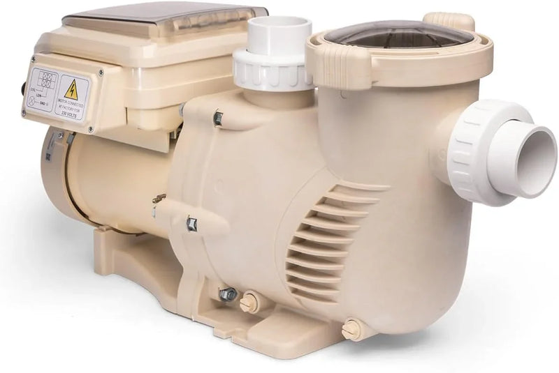 1.5HP Variable 2-Speed Swimming Pool Pump High Flow Above-Ground Swimming Pump Strainer w/ Slip on Fitting J9388