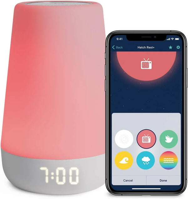 Night light, enhanced wake-up reminder audio monitor, white noise soothing device, infant sleep training device, children's alarm clock, night light Q0410