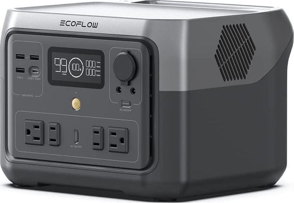 EcoFlow RIVER 2 Max Portable Power Station 512Wh Capacity.Solar Generator.1000W AC Output for Outdoor Camping.Home Backup.Emergency.RV.off-Grid D6500