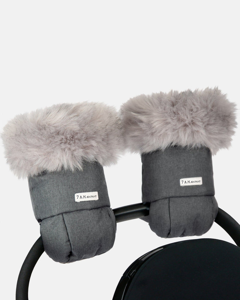 Enfant Warmmuffs - Heather Grey Dark Faux Fur B0736