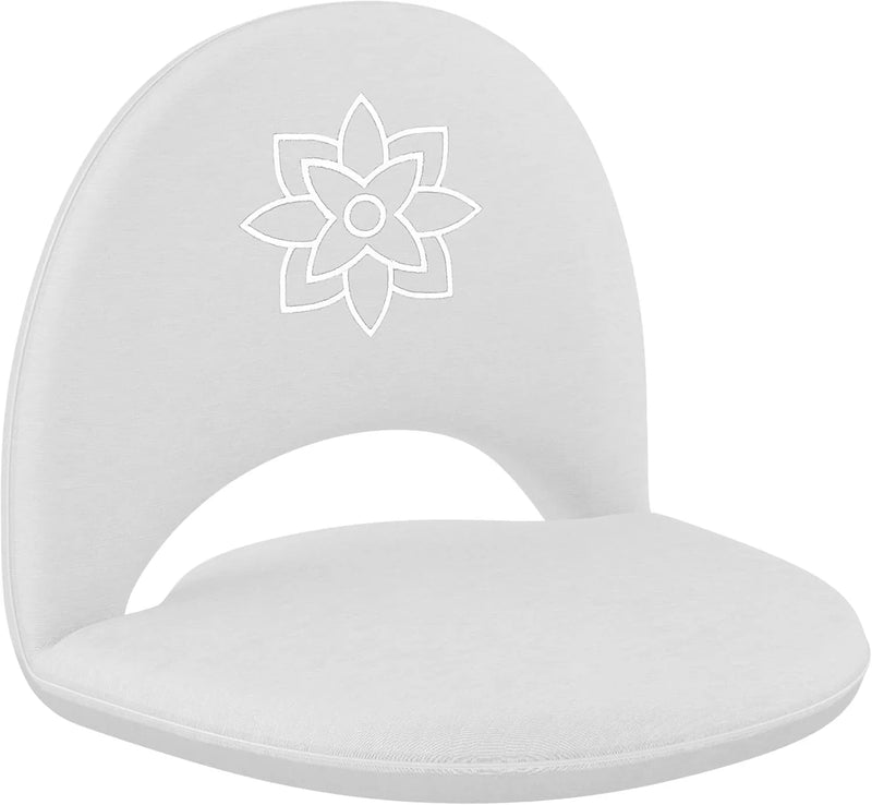 Mindful Modern Meditation Chair | Adjustable Floor Chair with Back Support | Padded Floor Seat for Posture Support and Comfort | Portable Folds Flat for Storage | Indoor/Outdoor Use | Slate Grey A7466