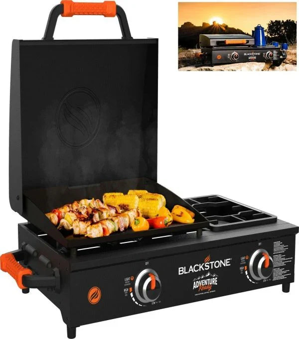 adventure ready 17 inch tabletop griddle with range top black H2338