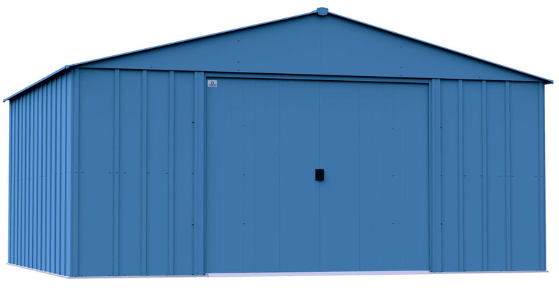 Classic 14x12-ft Blue Grey Corrosion-Resistant Steel Shed K5055