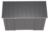 Classic Galvanized Steel Storage Shed, Charcoal, 8-ft x 4-ft