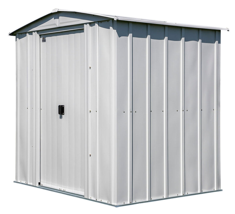 Classic Galvanized Steel Storage Shed, Flute Grey, 6-ft x 5-ft N4375