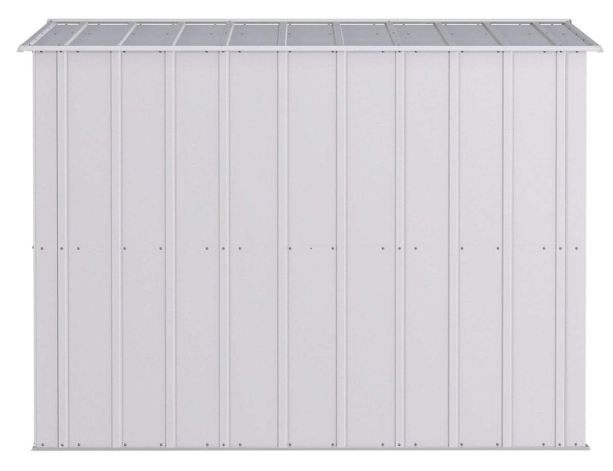 Classic Galvanized Steel Storage Shed, Flute Grey, 8-ft x 8-ft