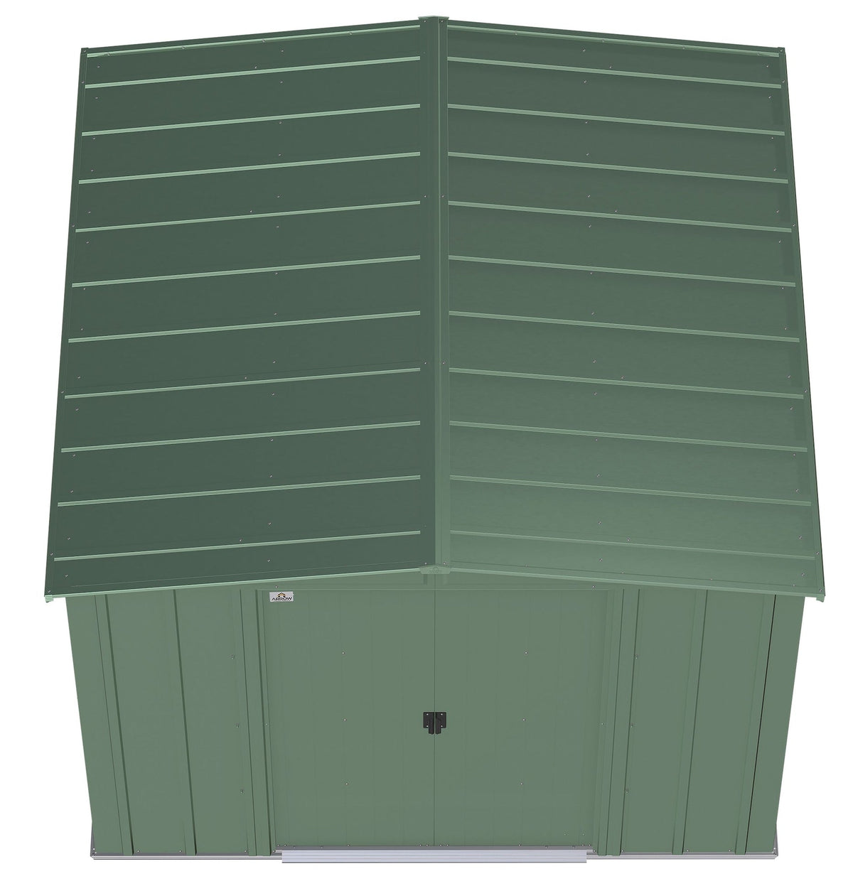 Classic Galvanized Steel Storage Shed, Sage Green, 8-ft x 8-ft