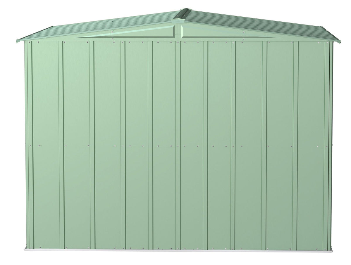 Classic Galvanized Steel Storage Shed, Sage Green, 8-ft x 8-ft
