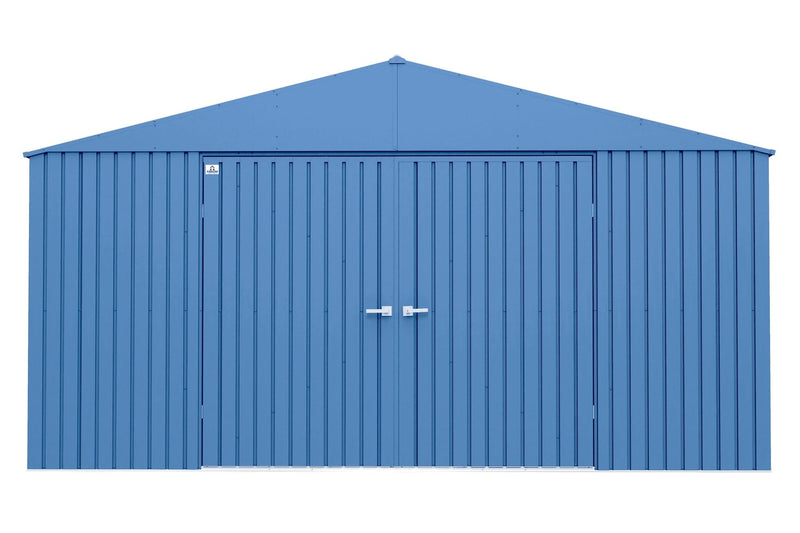 Elite 14x14-ft Corrosion-Resistant Blue Grey Steel Shed H3778