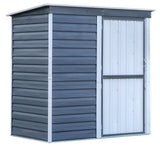 Shed-in-a-Box Steel Storage Shed, Charcoal/Cream, 6-ft x 4-ft