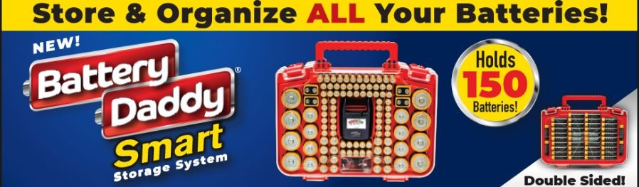 Ontel Battery Daddy 180 Battery Organizer and Storage Case