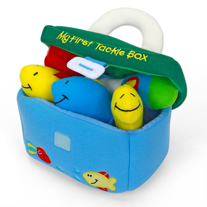 Baby Play Soft Collection, My First Tackle Box 5-Piece Plush Playset with Rattle, 8-in Y5061