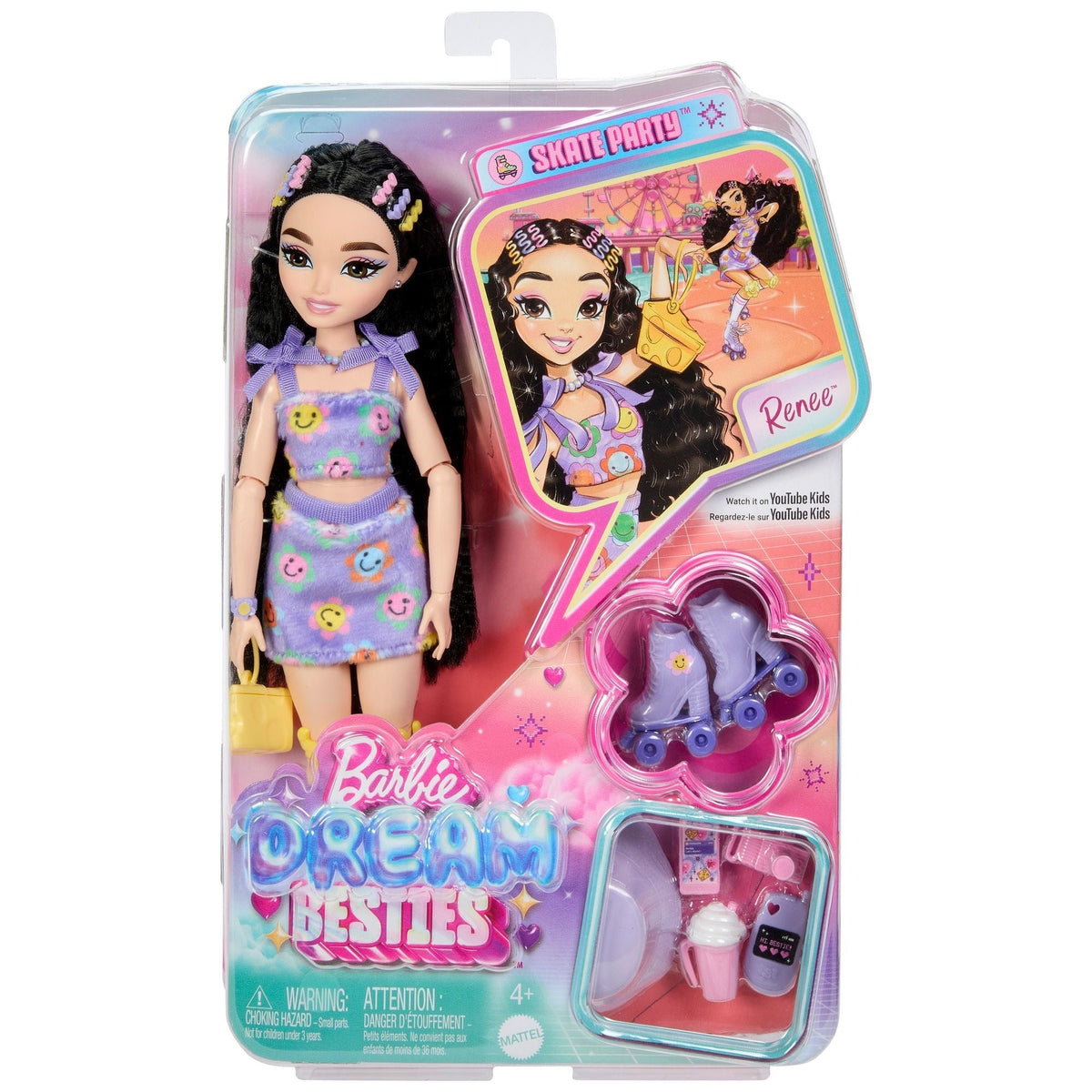 Dream Besties Skate Party Core Fashion Doll for Ages 4+, Assorted Styles