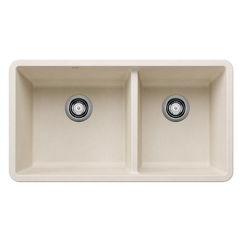 Precis 33-in 60/40 Double Bowl Undermount Kitchen Sink, Soft White I5349