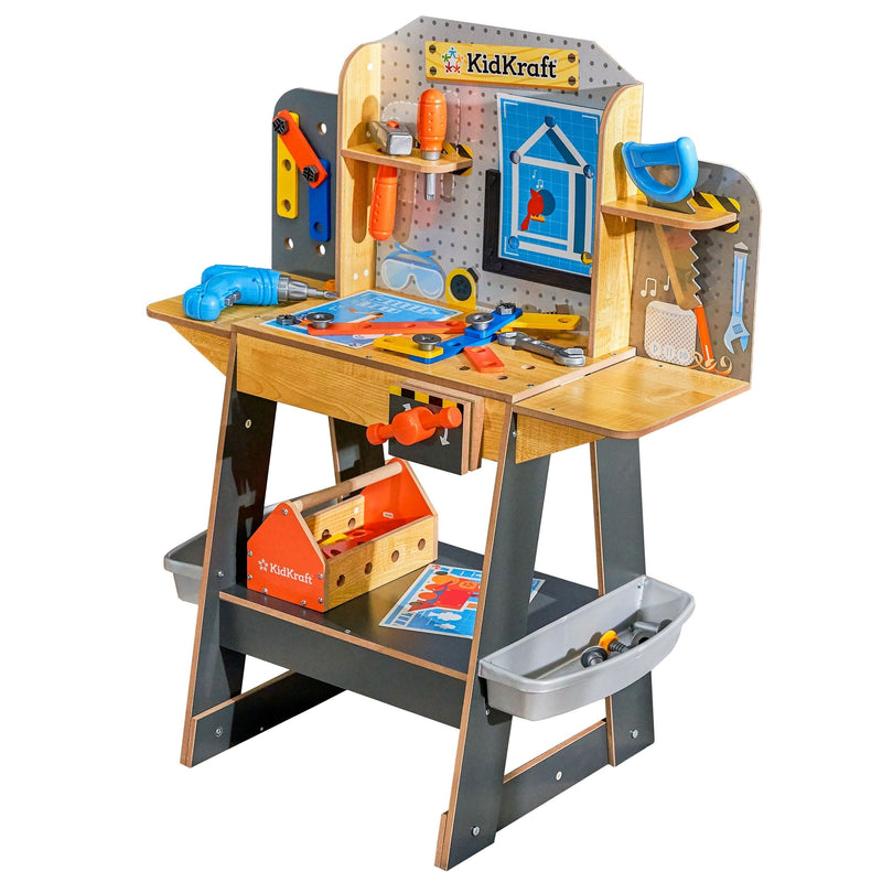 Wooden Play Workbench with 40+ Accessories, Ages 3+ X8654