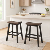Arnold Oak/Dark Grey Counter/Bar Stool with Back Rest, 2-pc