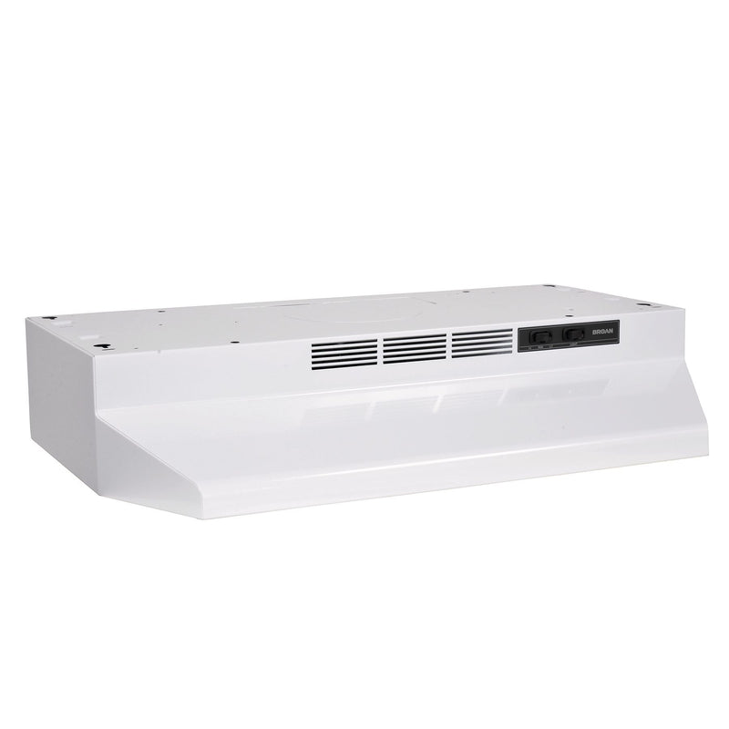 BU2 Series 230CFM Under Cabinet Kitchen Exhaust Fan Range Hood, White, 24-in X9574