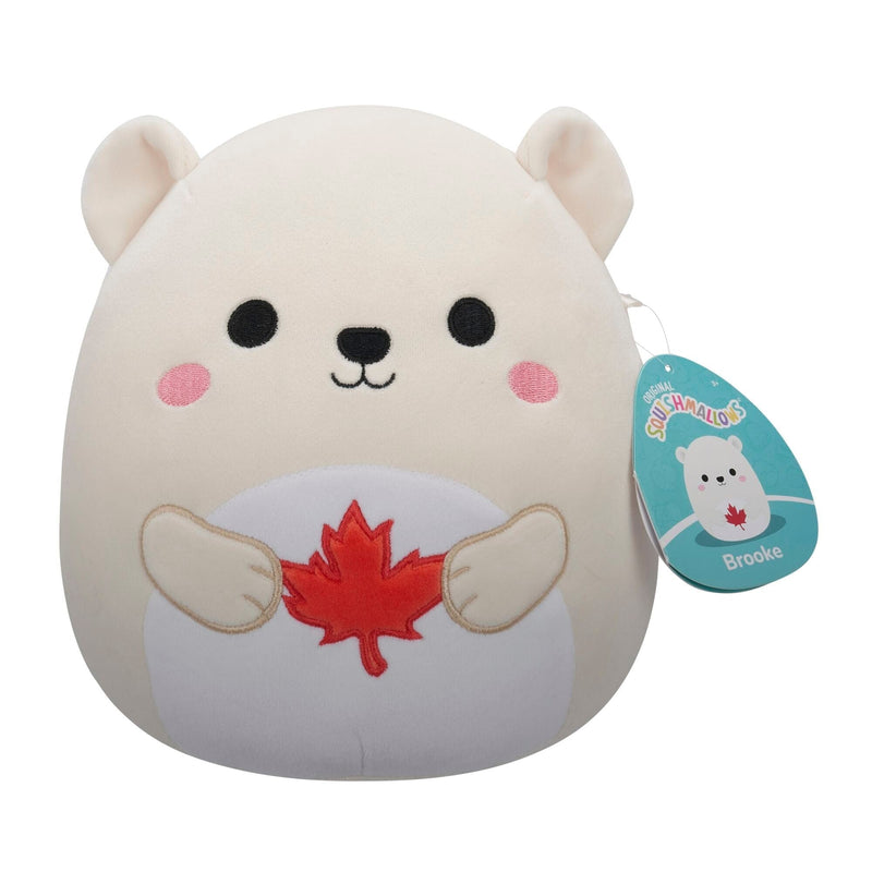Canada Day Polar Bear Plush, 8-in U9589
