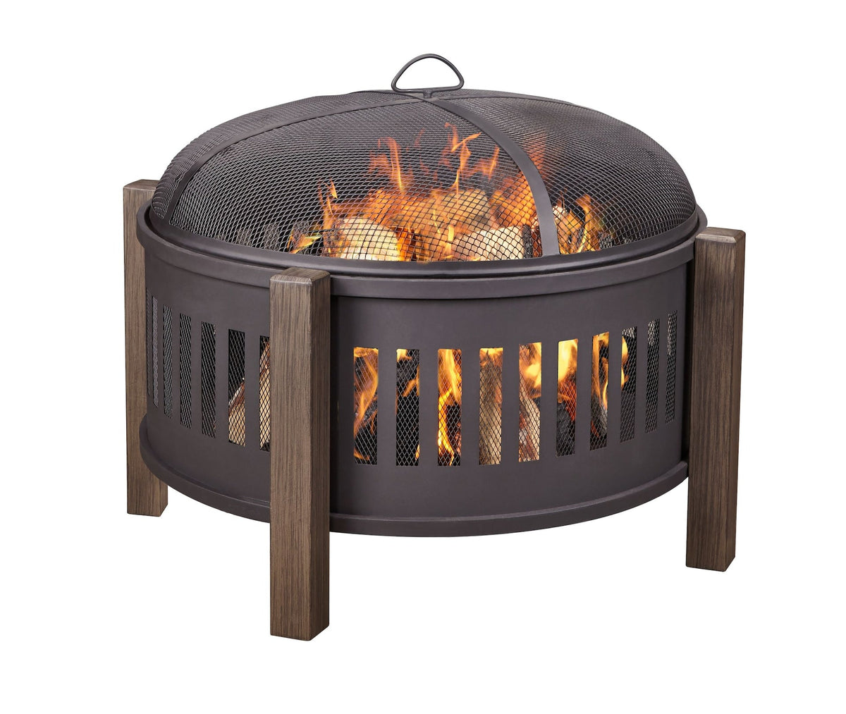 Campobello Round Wood Burning Outdoor Fire Bowl/Fire Pit, 31 x 24-in