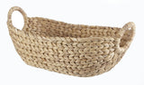 Della Oval Woven Natural Material Storage Basket, 19.6 x 11.4 x 8-in