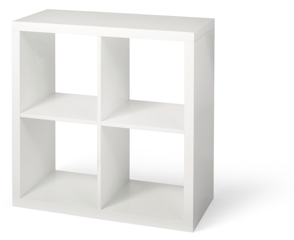 Invermere 4-Cube Storage Organizer, Bookcase/Bookshelf, White