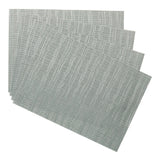 Lurex Rectangle Textilene Woven Placemat, Sage, 13-in x 18-in, 4-pk