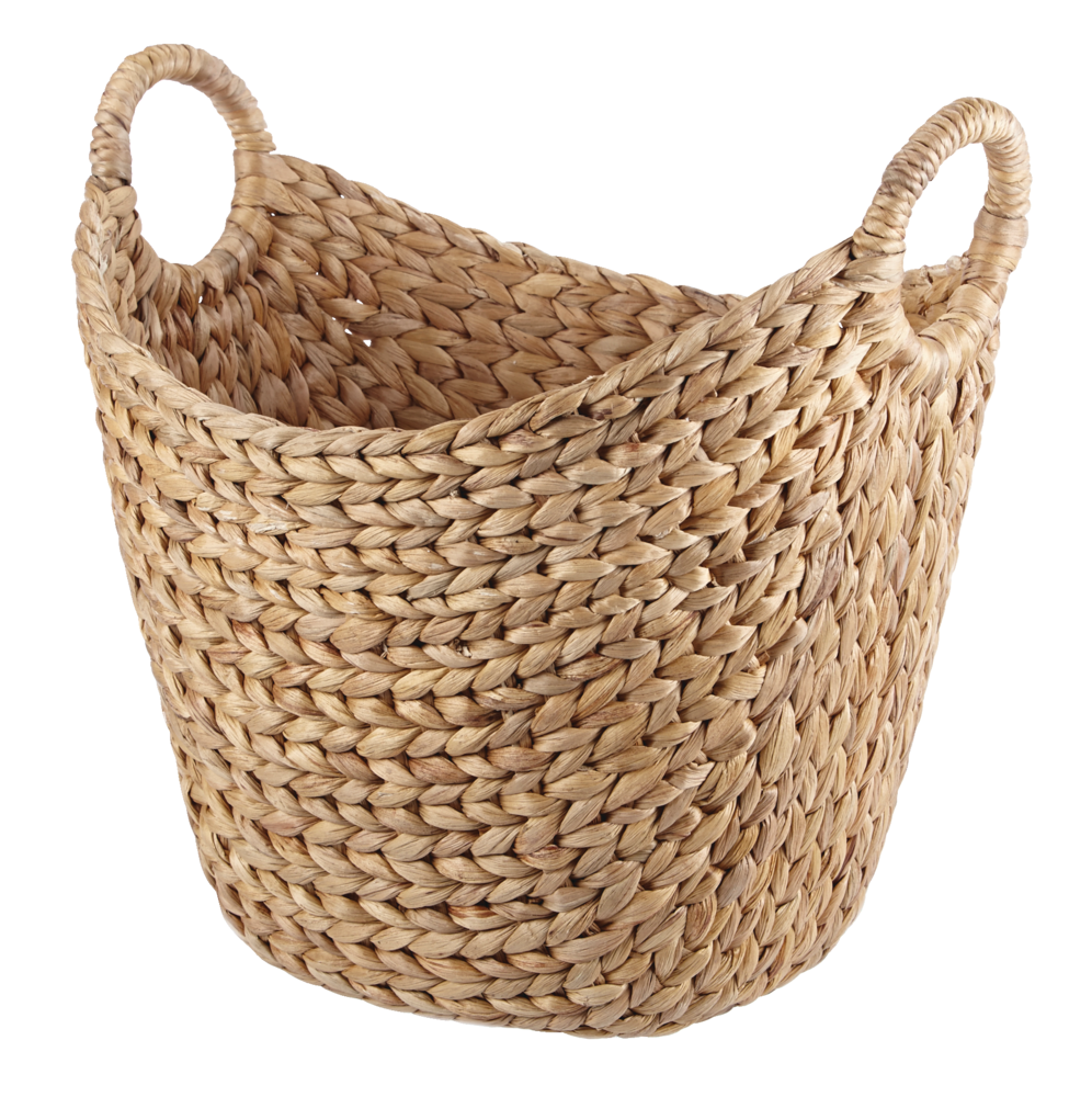 Tess Curved Hand Woven Storage Basket, 16 x 12 x 15-in