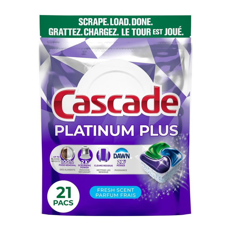 Platinum Plus ActionPacs Dishwasher Detergent Pods, Fresh, 21 Count B8158