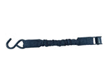 Bungee Cam-Buckle Tie-Down, 600-lb Break Strength, Black, 8-ft, 2-pk