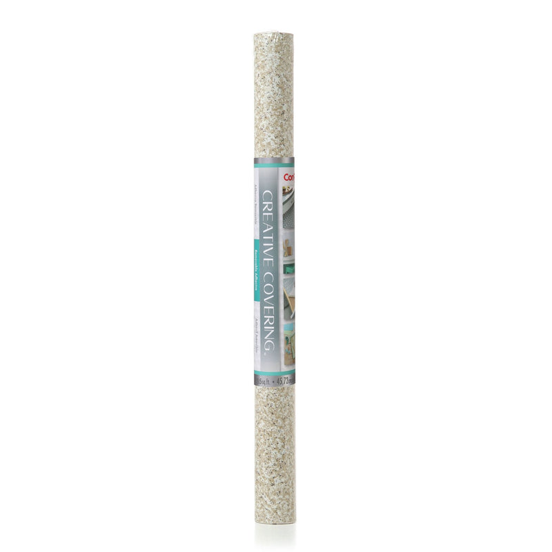 Con-Tact Creative Covering Removable Adhesive Shelf/Drawer Liner, Beige Granite, 18-in x 9-ft I2364