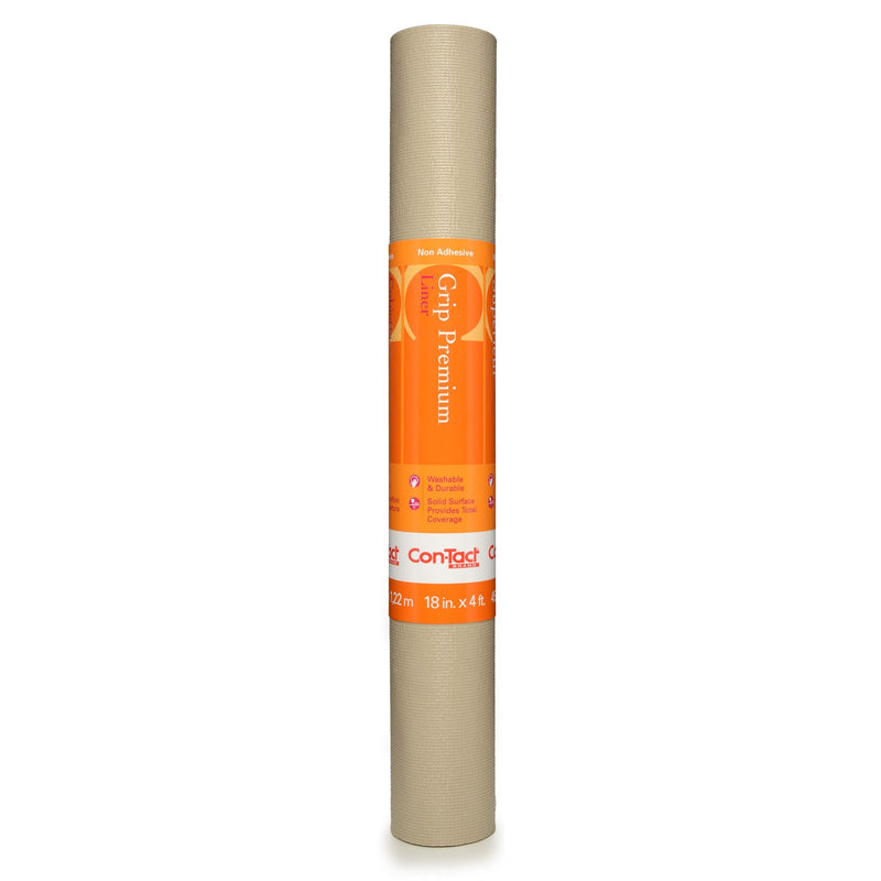 Con-Tact Grip Premium Non-Adhesive Cushioned Shelf/Drawer Liner, Taupe, 18-in x 4-ft Z9056